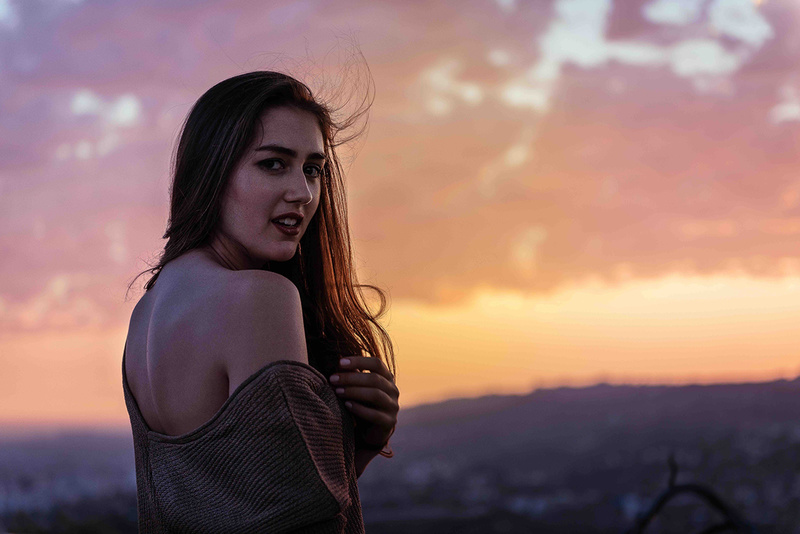 Female model photo shoot of Sabrina Di by zeevphoto in Griffith Observatory