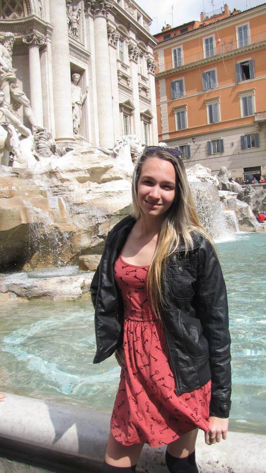 Female model photo shoot of Risika in Trevi Fountain; Rome, Italy