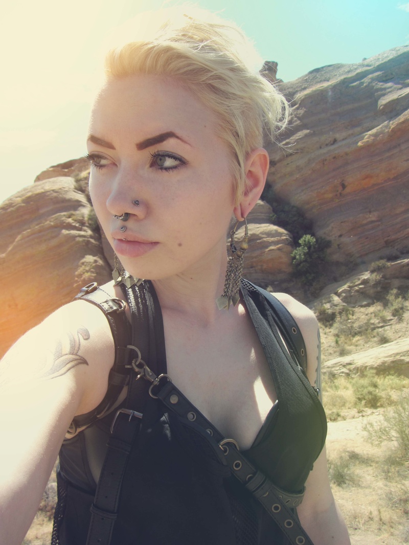 Female model photo shoot of Petra Kate  in Vasquez Rocks - Agua Dulce, CA