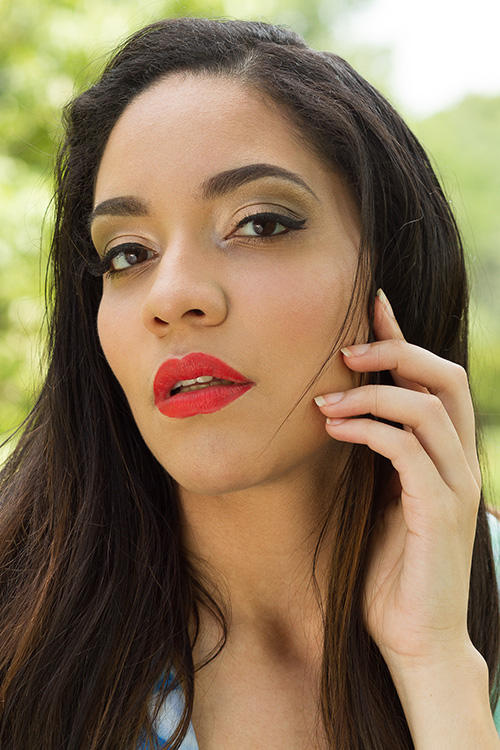 Female model photo shoot of AriellaV by J A Clarke Photography, makeup by MakemeupReeda