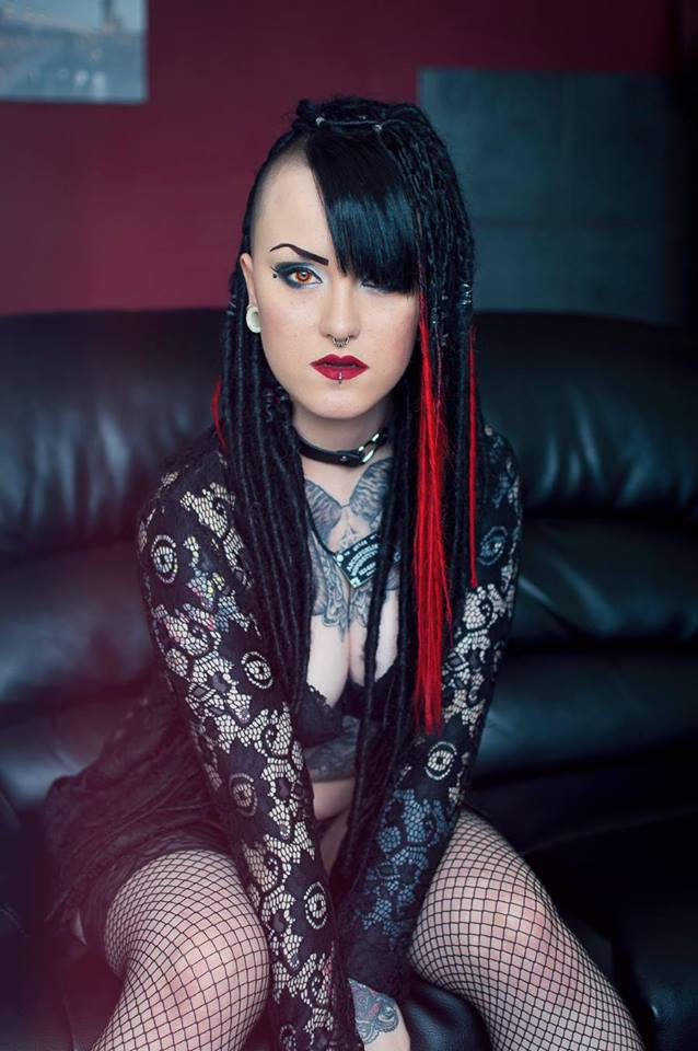 Female model photo shoot of Kitty Von Crypt
