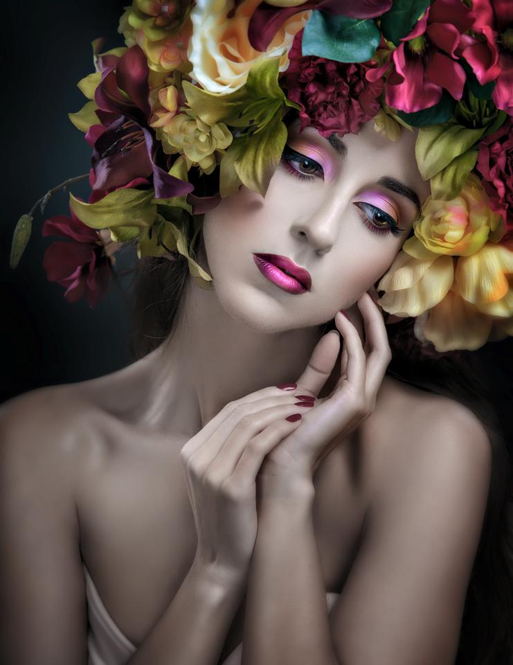 Female model photo shoot of Aura Makeup Art