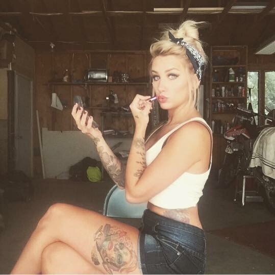 Female model photo shoot of Christina_tattoo