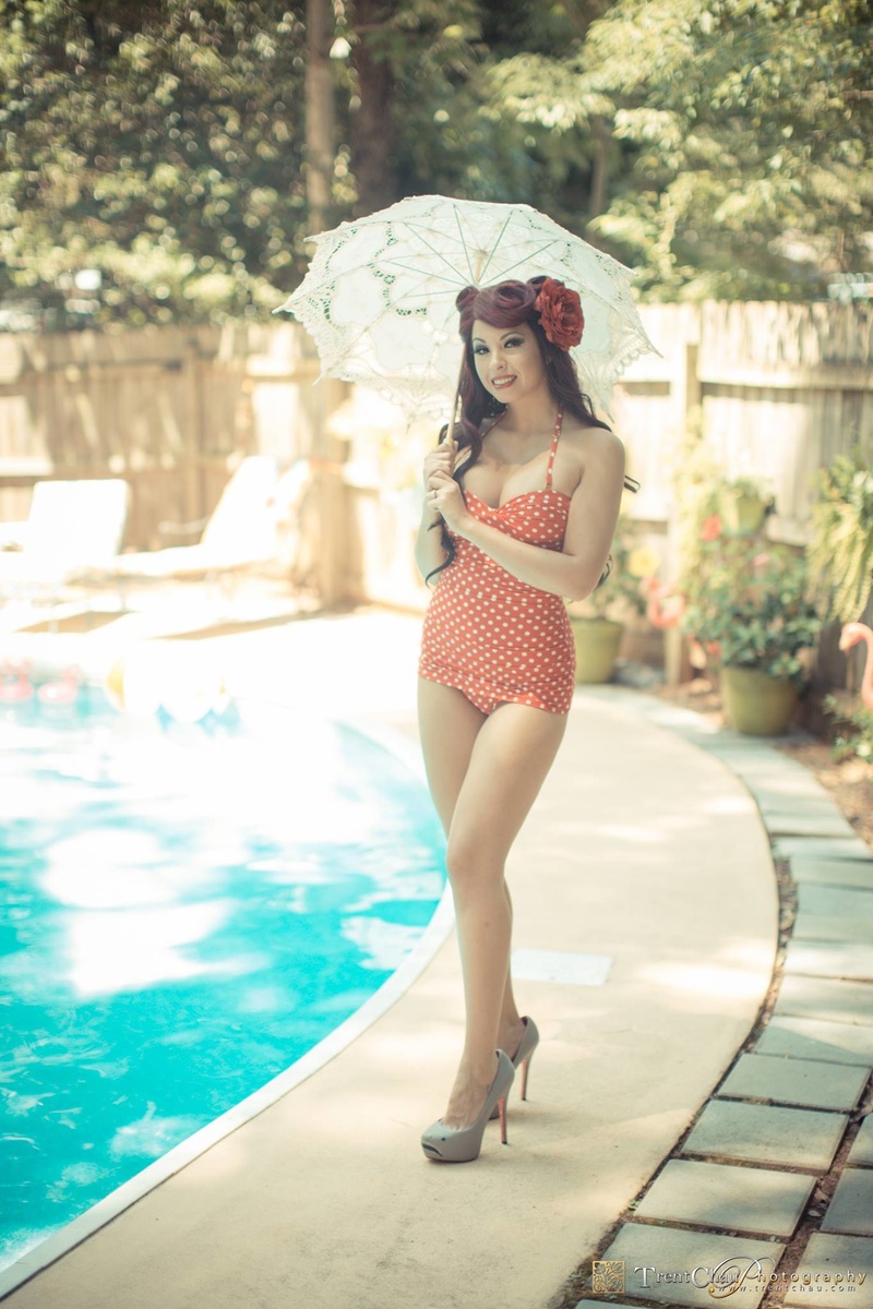 Female model photo shoot of Shana Lee Kim in Dixie Pin ups