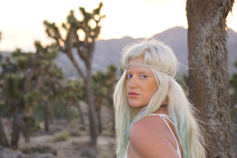 Female model photo shoot of blondiegold in Joshua Tree, Ca
