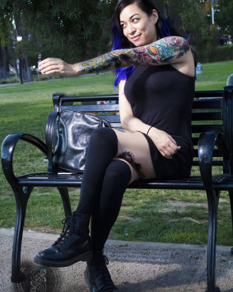Female model photo shoot of Serial Villain in Los Angeles, CA