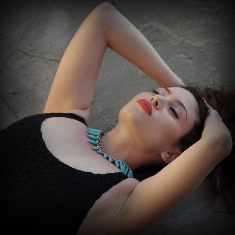 Female model photo shoot of GeminiStar in Torrey Pines beach