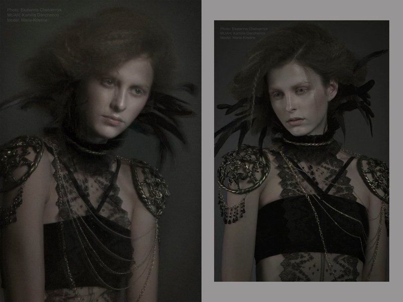 Female model photo shoot of Kamilla Dan  MUAH