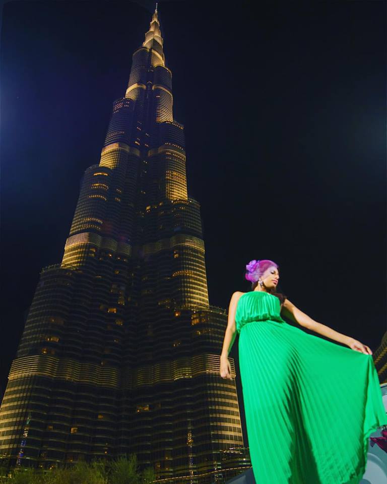 Female model photo shoot of Priti Goundar in Burj Khalifa Dubai