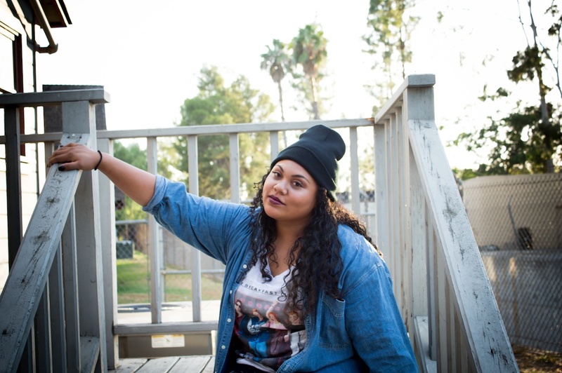 Female model photo shoot of DanitaSachelle in Grape Day Park