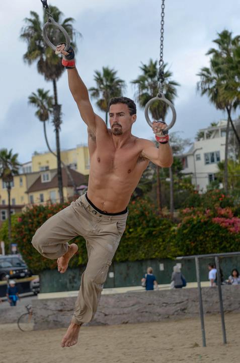 Male model photo shoot of curtislong in Original Muscle Beach, Santa Monica, California