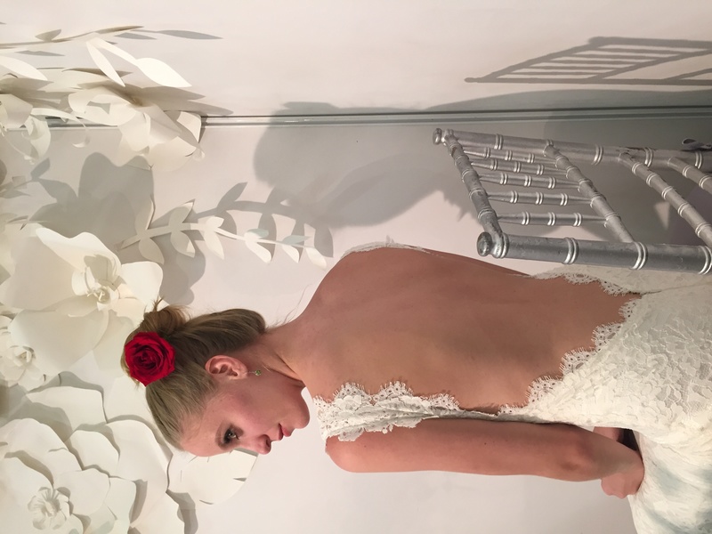 Female model photo shoot of Natasha Corinne in NYC International Bridal Week, clothing designed by RoseandDelilah