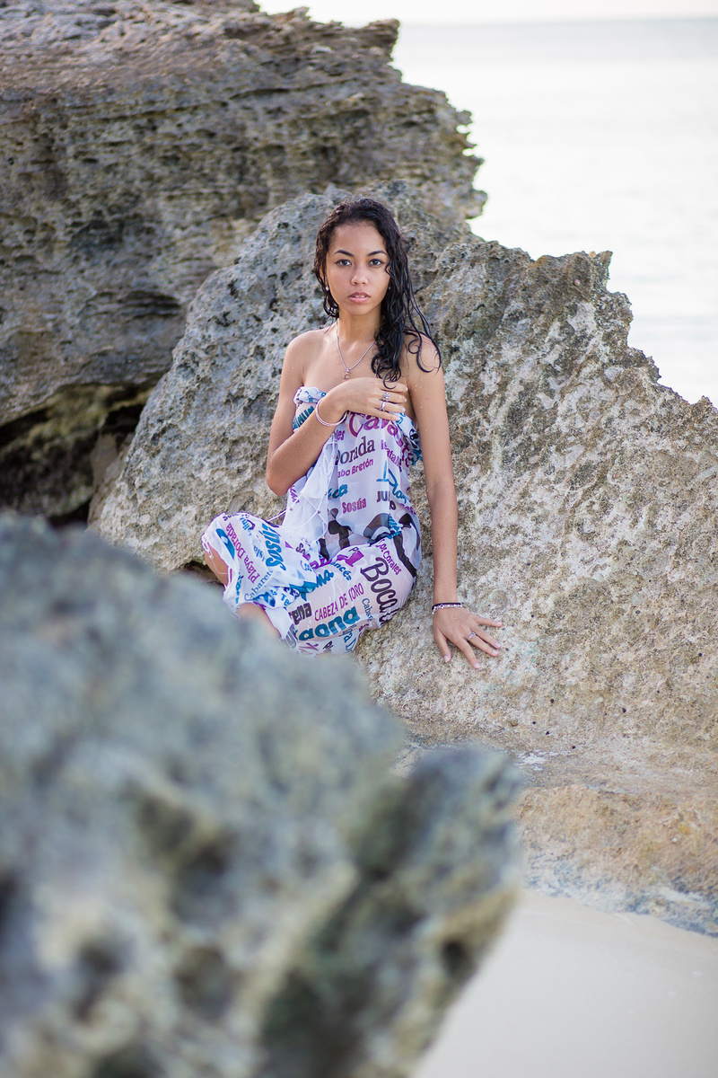 Female model photo shoot of Amaryllis Swan in Turks & Caicos Islands