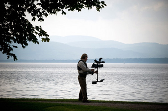 Male model photo shoot of Dream Images Steadicam in Lake Champlain