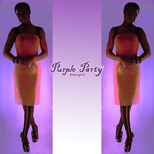 Female model photo shoot of Purple Party Designs and Latrice Antoinette, clothing designed by Purple Party Designs
