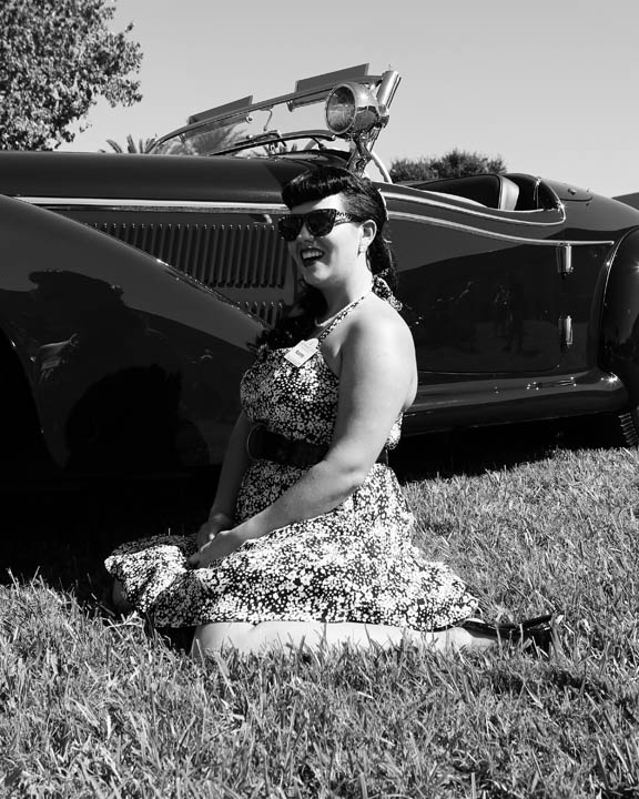Female model photo shoot of Kascey-Lynn in Lake Mirror Classic Car Show