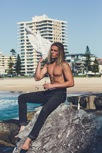 Male model photo shoot of Kevin Godfrey in Queenscliff Beach