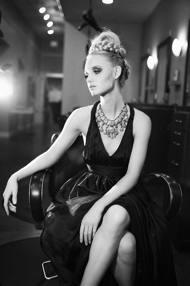 Female model photo shoot of Emily  W in Lavish Hair Salon