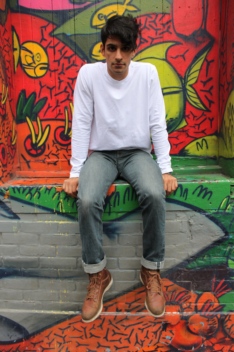 Male model photo shoot of Prateek Ahl in Graffiti Alley, Toronto