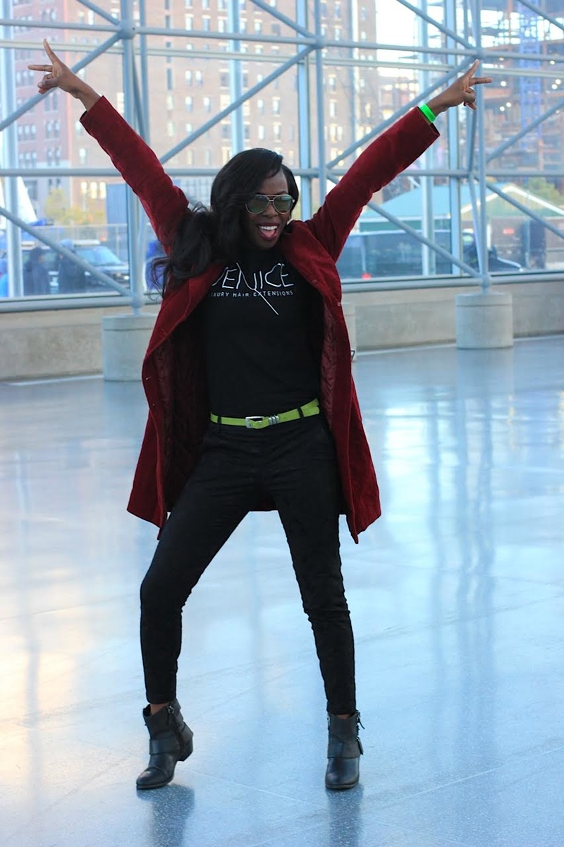 Female model photo shoot of Jannell Dillon in Javits Center NY,NY