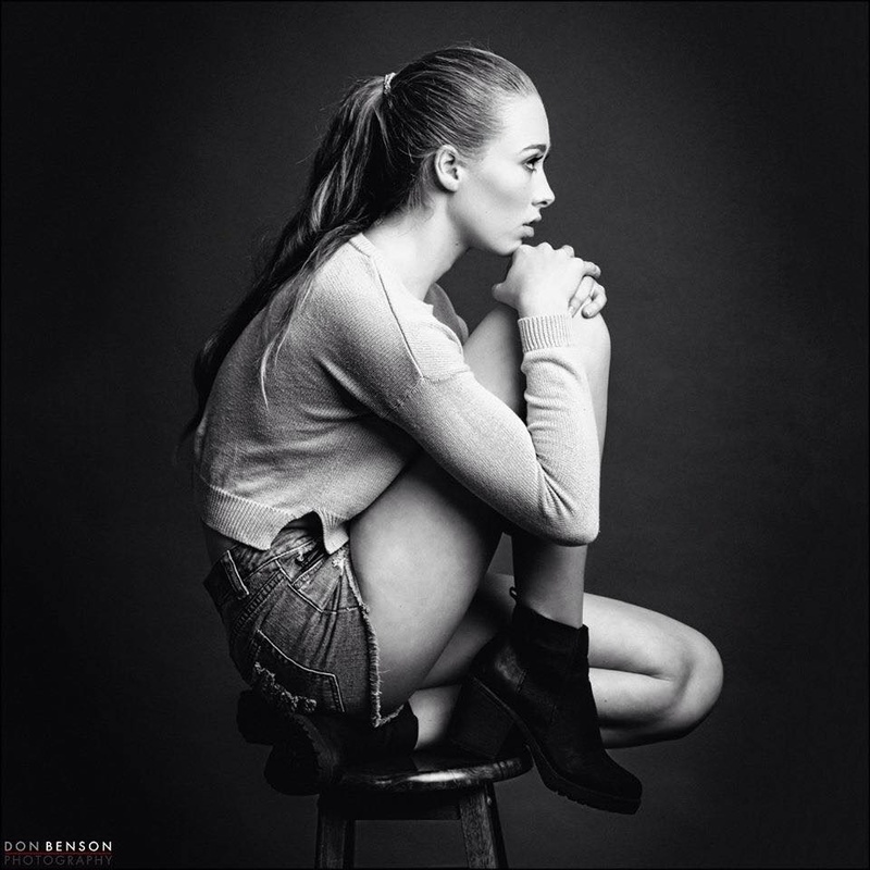 Female model photo shoot of TaylahMcCallum by Don Benson Photography, makeup by Vikki Aldridge