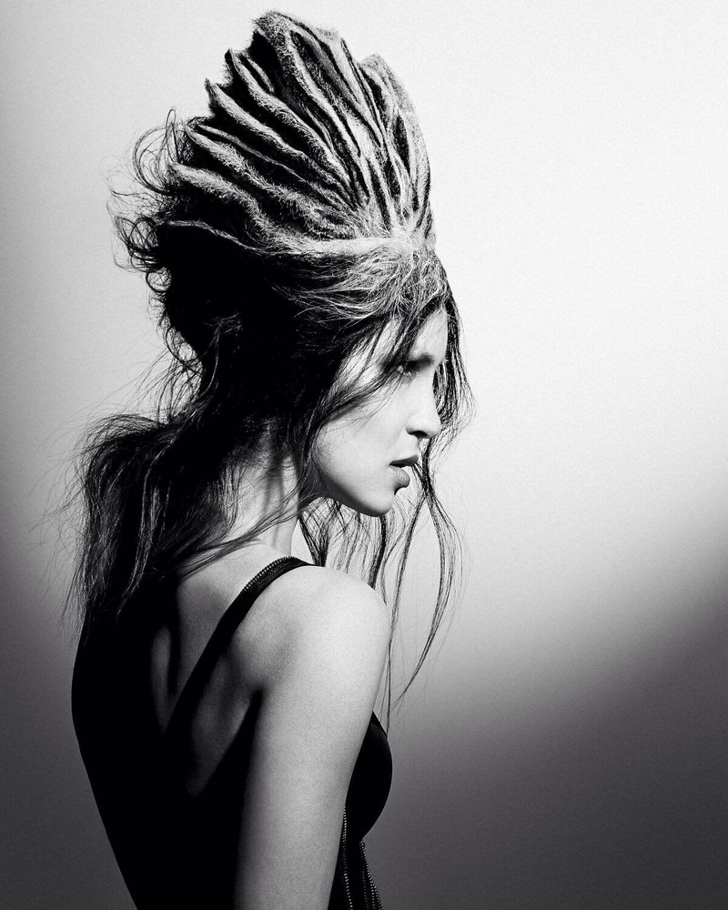 Female model photo shoot of Kamara Harding by Chris Chudleigh, hair styled by Lucie Monbillard