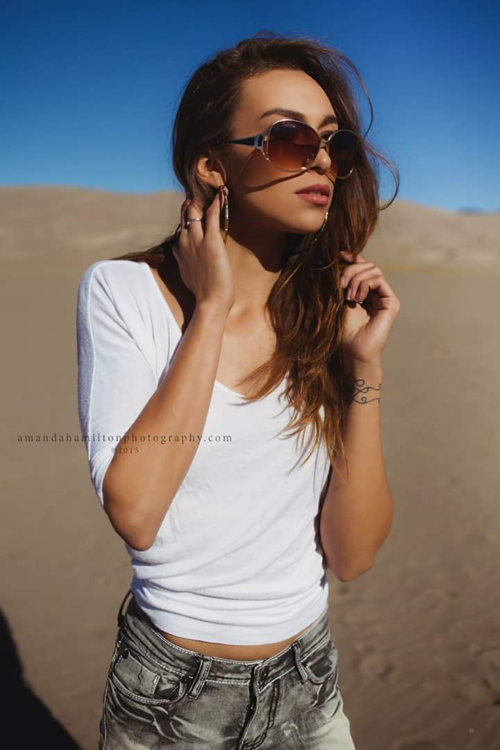 Female model photo shoot of Reghan Avery  by Amanda Hamilton in Great Sand Dunes