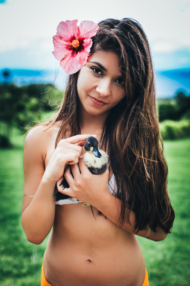 Female model photo shoot of ela_ferreira in Honokaa, Hawaii