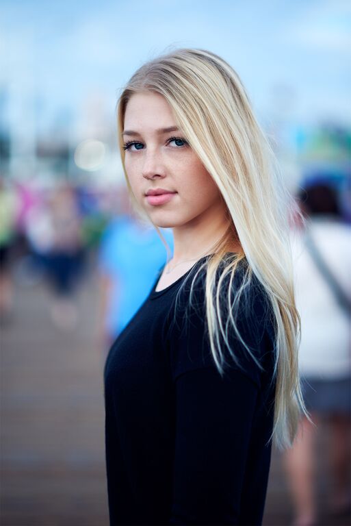 Female model photo shoot of katelynmmaire in Santa Monica Pier
