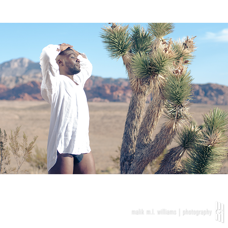 Male model photo shoot of malik m.l. williams and Mikehasmail in Red Rock Canyon, Las Vegas, NV