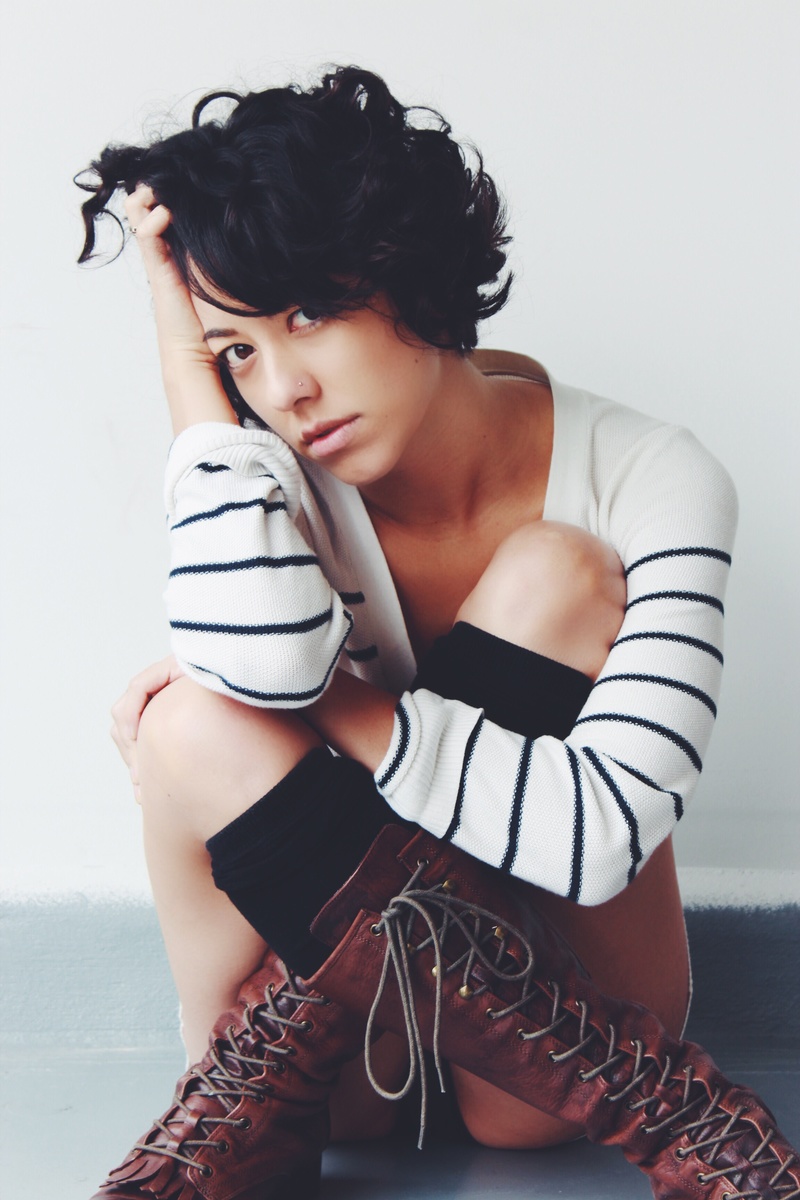 Female model photo shoot of Ell Hwang by blvckringanalog