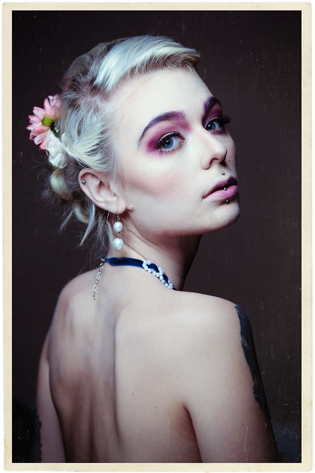 Female model photo shoot of Esca Niculescu by EloDurand in San Francisco, makeup by MandyLMUA