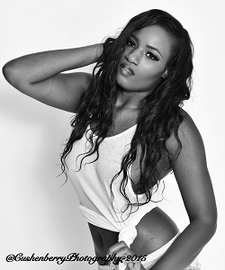 Female model photo shoot of Kwanja Jackson by cushenberrydjc, makeup by BeatbyMarih