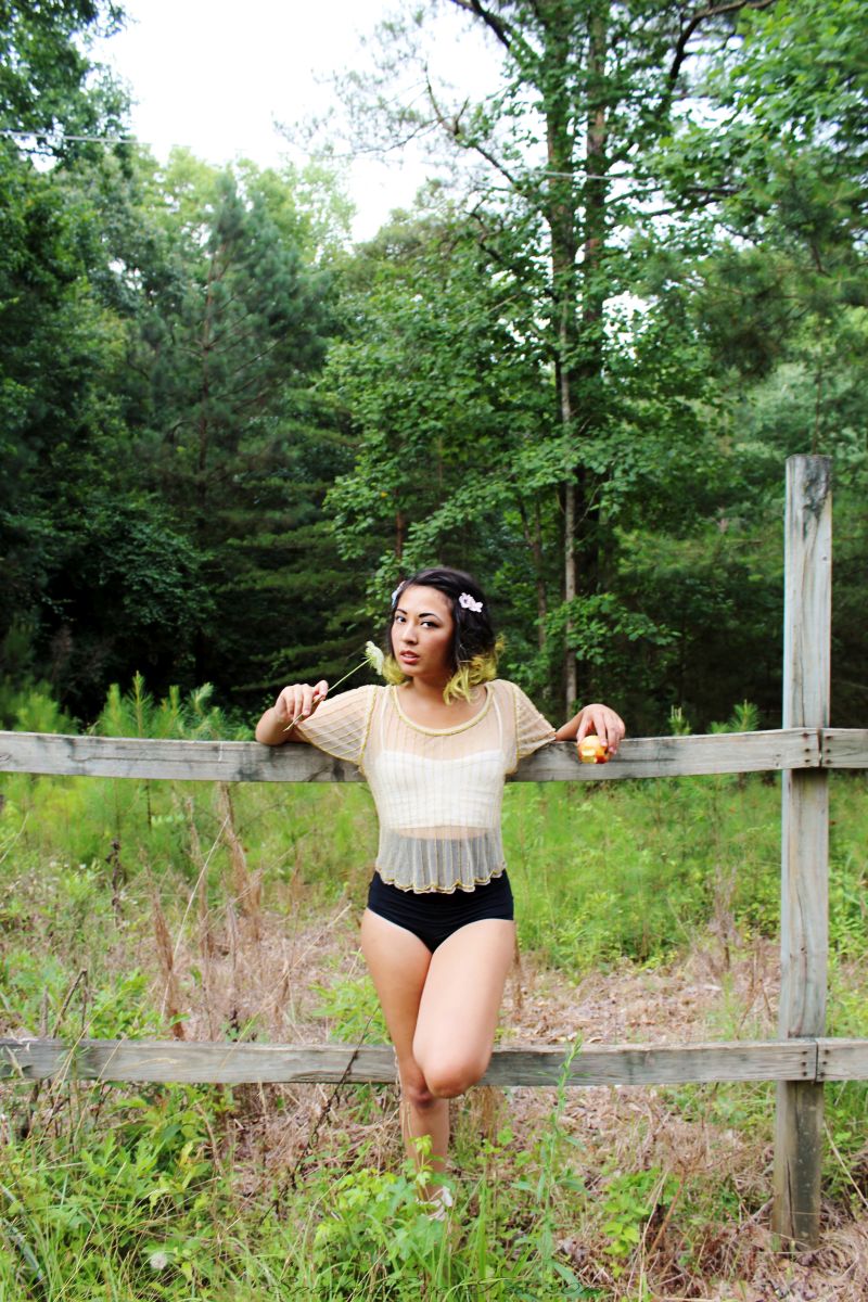 Female model photo shoot of Snails Love Tea in Buford, GA