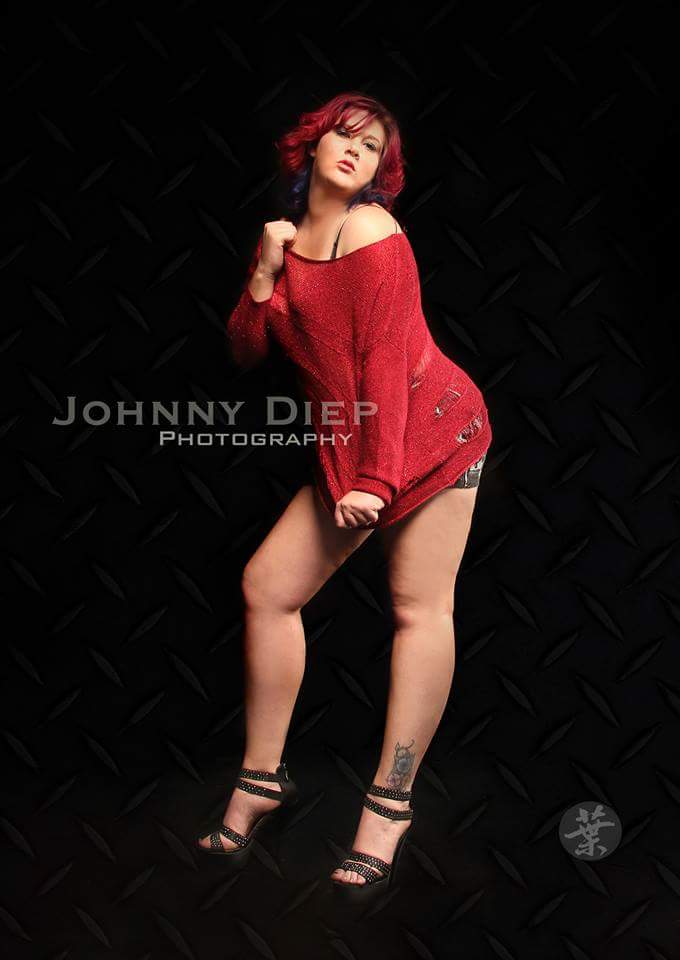 Female model photo shoot of brittanycash in Studio Primetime, hair styled by thenstylist
