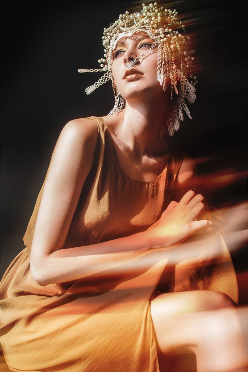 Female model photo shoot of aleksashina in ElectroStudio, Moscow