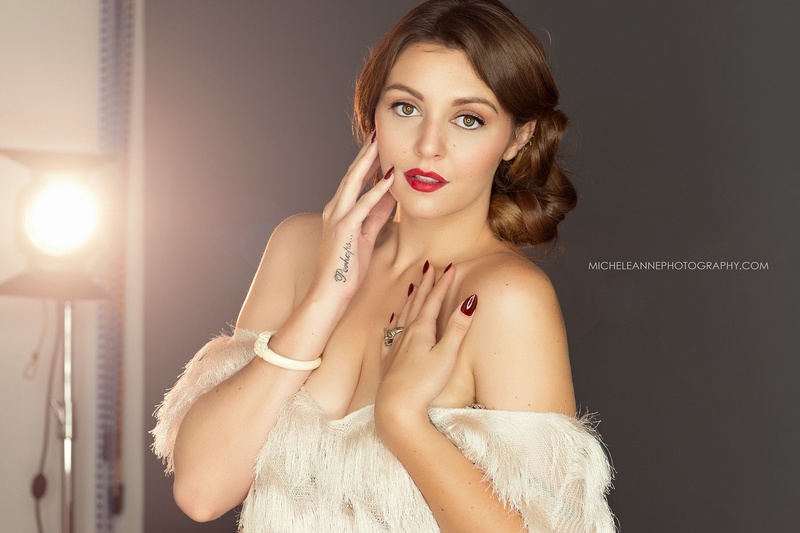 Female model photo shoot of Celeste Makeup Artistry