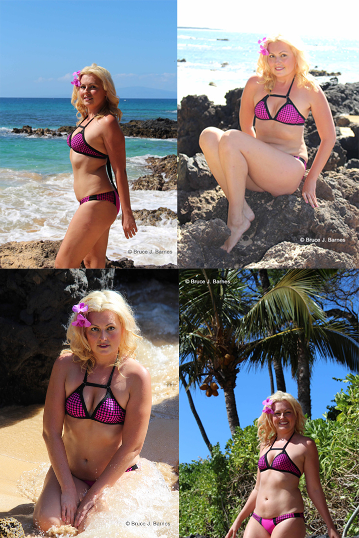 Male and Female model photo shoot of Blueman-Kent and Sasanna in Maui, HI - Wedding Beach