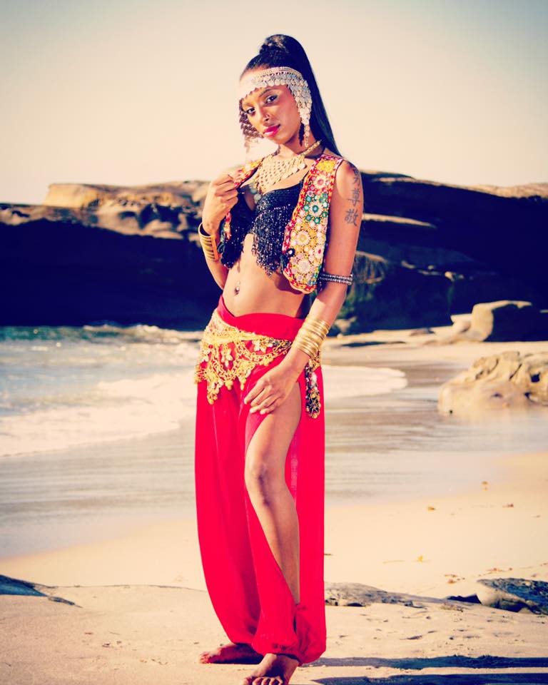 Female model photo shoot of Shardae Joshua in Windansea Beach