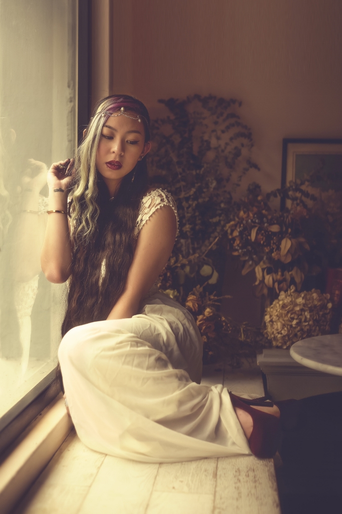 Female model photo shoot of Fia Rouge by likhitha in Singapore