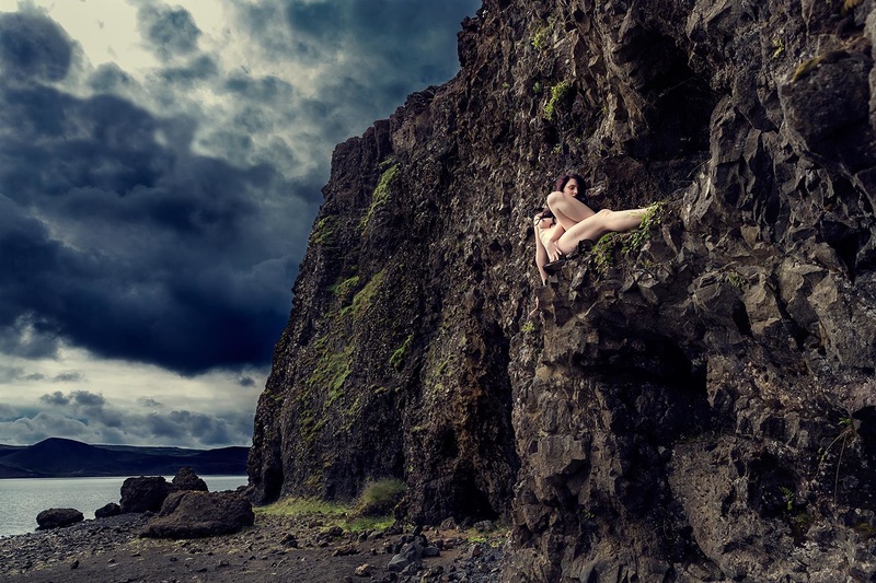 Female model photo shoot of Dakota Beylix in Iceland