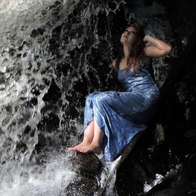 Female model photo shoot of Miss Miranda Jean  in Water fall