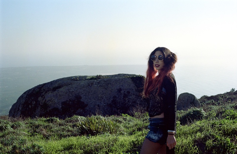 Female model photo shoot of Tari Falcon in Peninha, Sintra, Portugal, clothing designed by MaryMathon