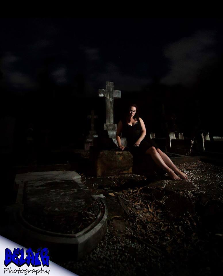 Female model photo shoot of Ivy Dynamite in Toowong Cemetary
