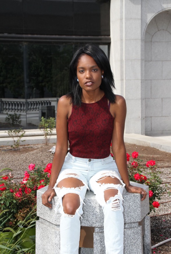 Female model photo shoot of blvckswvn by No words in Harrisburg Capitol Building