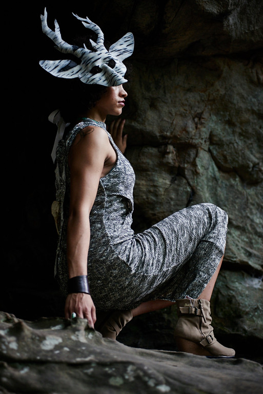 Female model photo shoot of Silver Cicada in Moss Rock Preserve