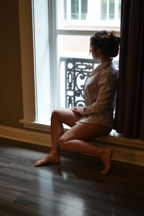 Female model photo shoot of Stephanie Burns and kellylyn in Hotel Lafayette