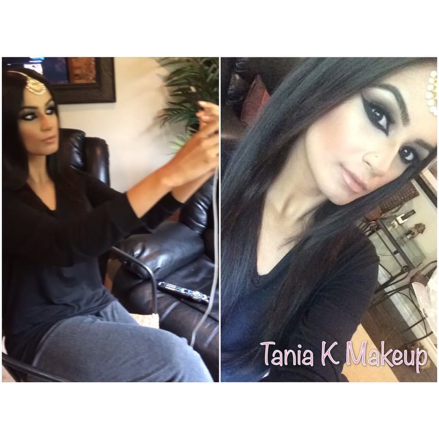 Female model photo shoot of Tania K Makeup