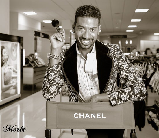 Female model photo shoot of Bonnie Moret in Chanel at Macy's