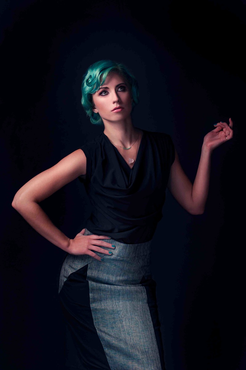 Female model photo shoot of Tessx by Shaheen Razzaq, clothing designed by Irena Lane